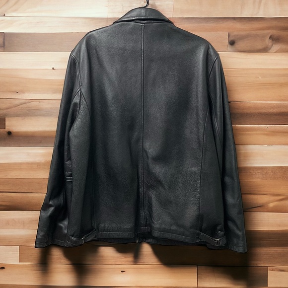 Guess Men’s Warm Quilt Lined Black Genuine Leather Zipper Jacket! - Picture 6 of 7